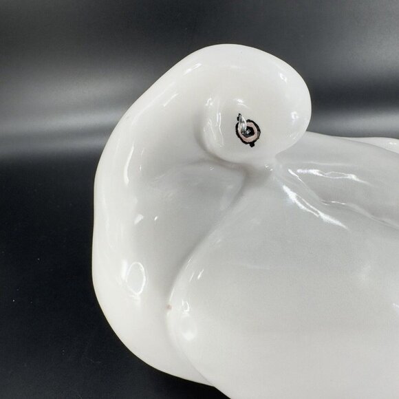 Italian Art Pottery Ruffled Fluffy Dove Large Hand Painted Pigeon Bird Marked - Picture 11 of 16